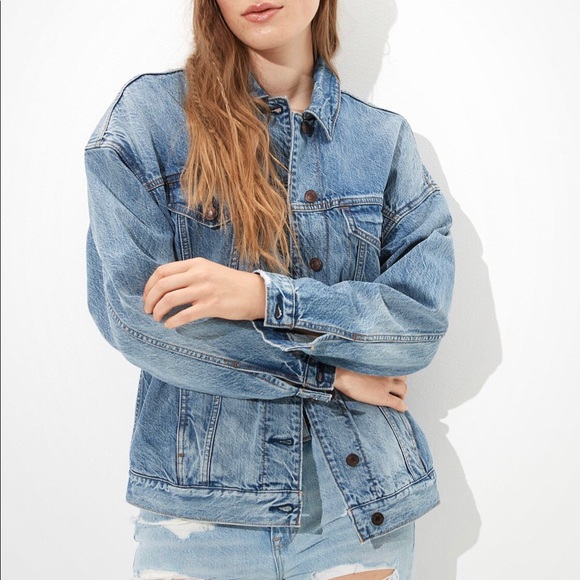 american eagle oversized denim jacket